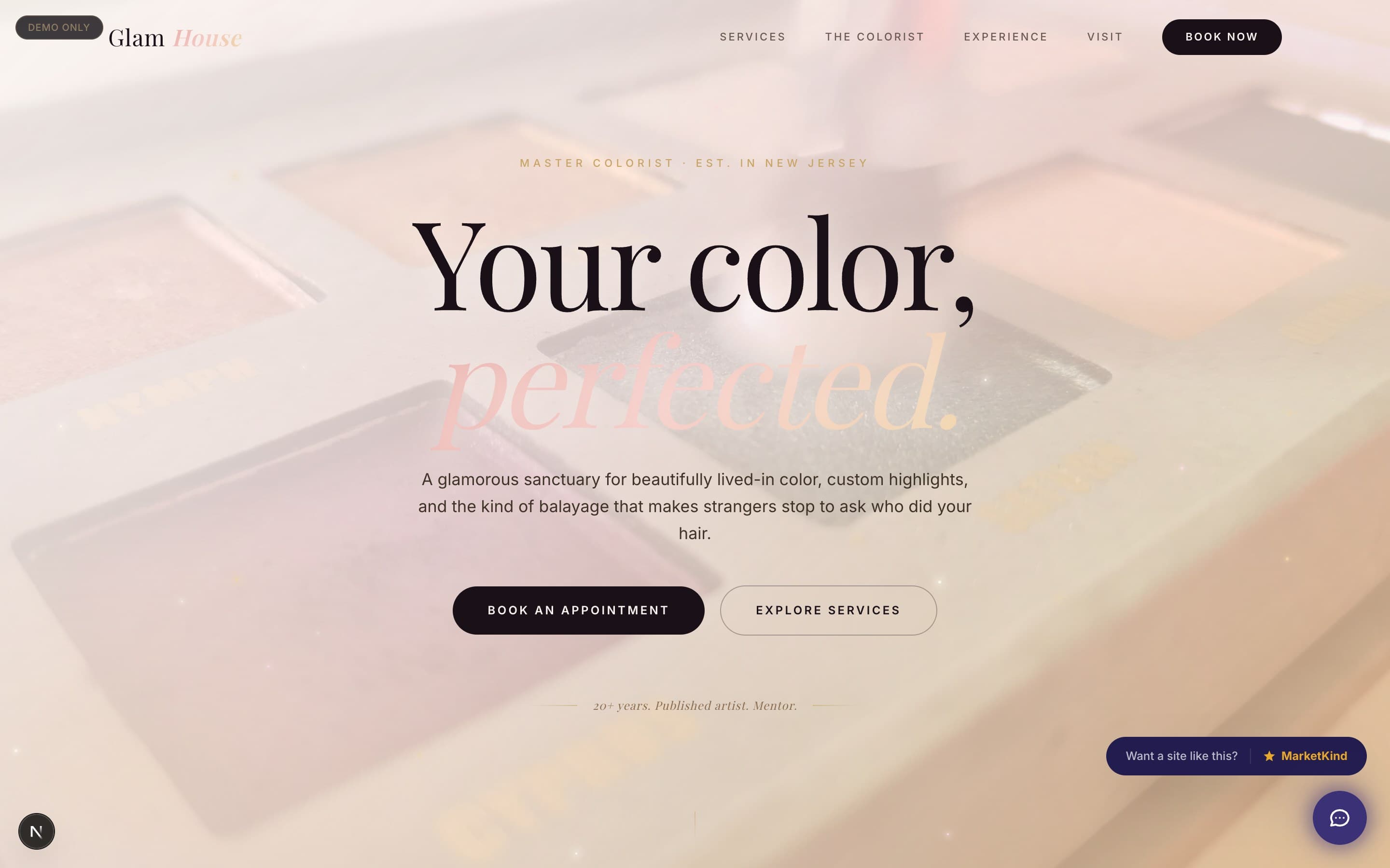 Salon & Spa flagship demo website