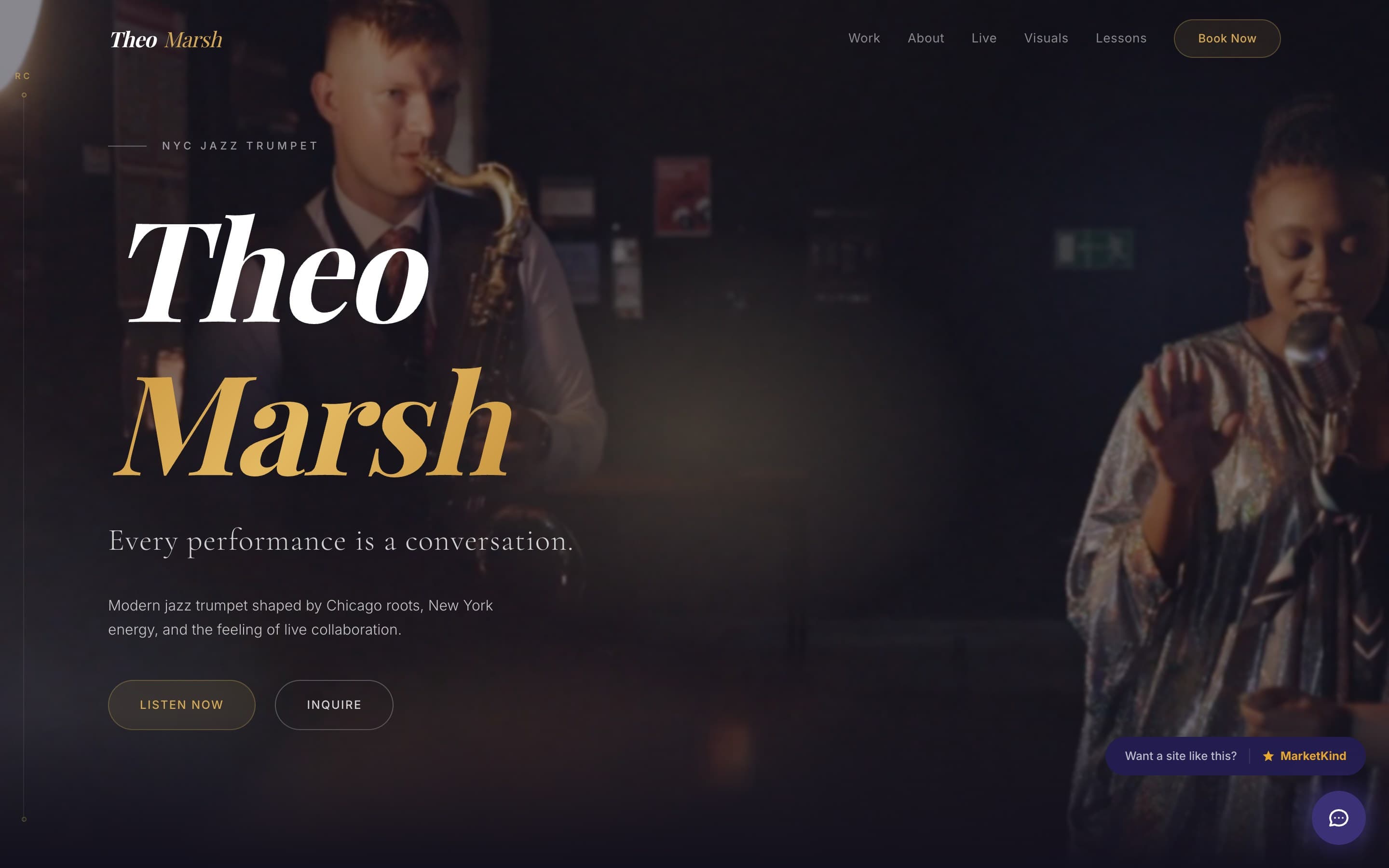 Theo Marsh demo website preview