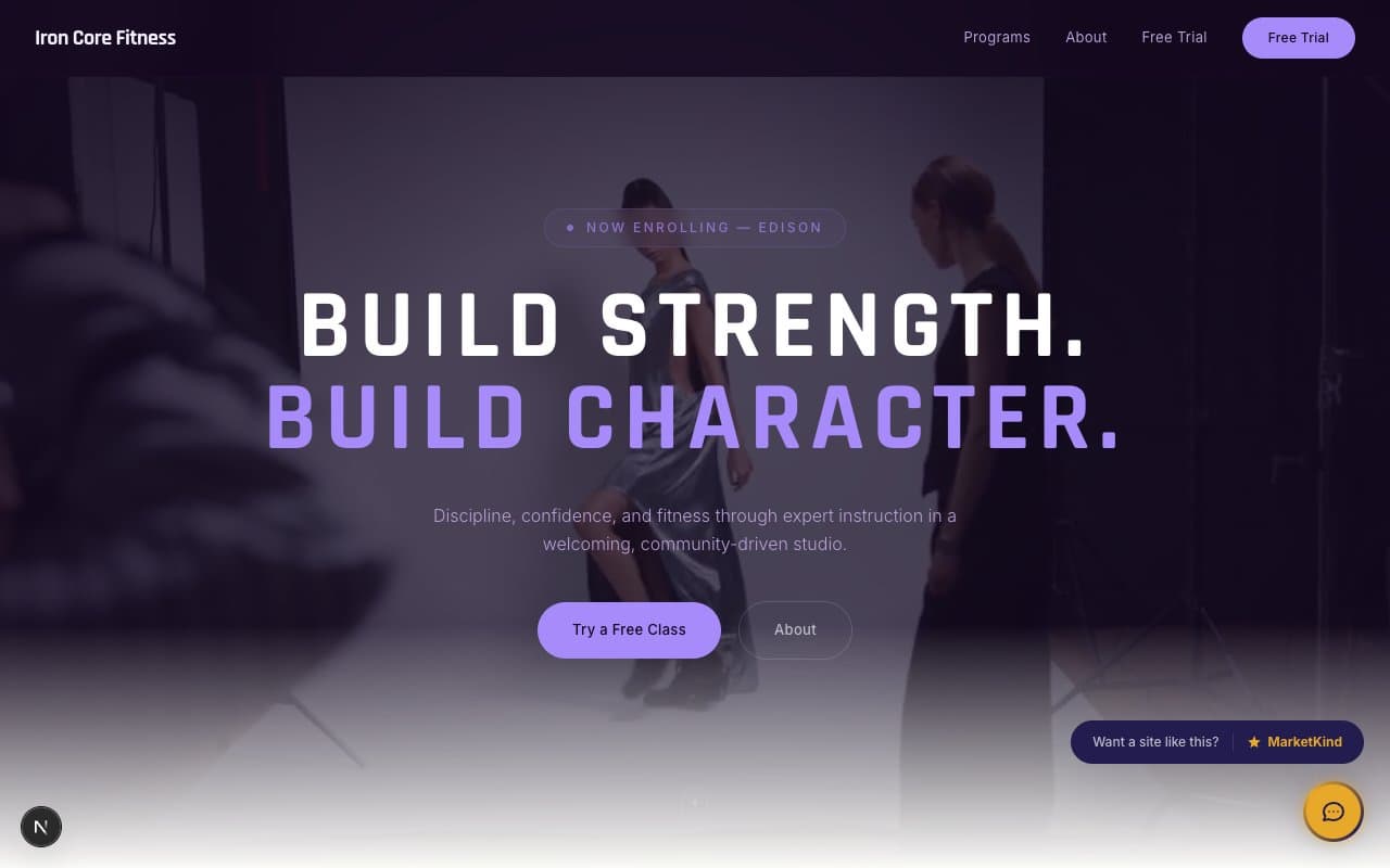 Iron Core Fitness demo website preview